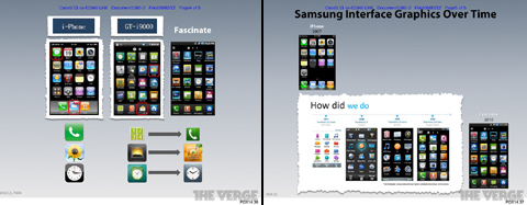 Apple、Samsung ホーム画面の比較
