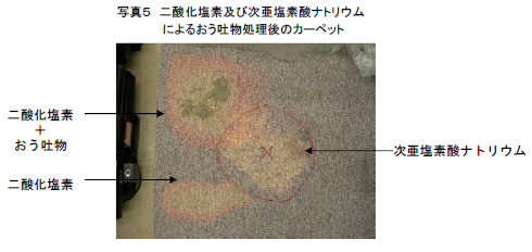 二酸化塩素、次亜塩素酸の漂白作用