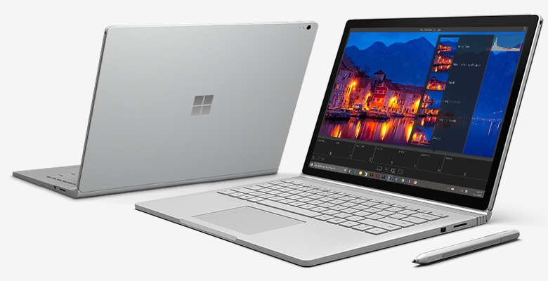 Surface Book ノートパソコン風の外観