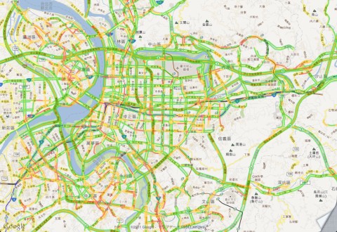 Google Maps 台北渋滞