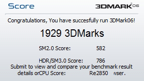 HP G62 3DMark06