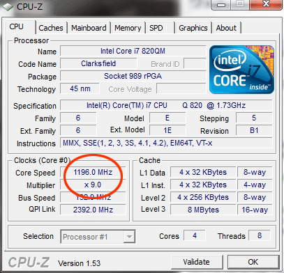 CPU-Z idle